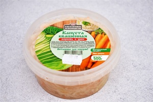 Капуста квашеная морковь хрен 500г