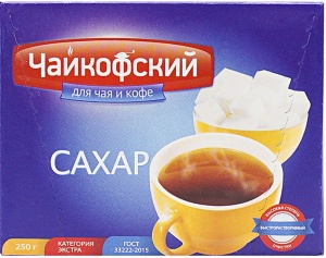 Сахар Чайковский белый кусковой 250г