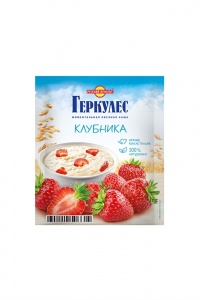Каша овсяная Геркулес с клубникой 35г