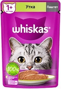 Корм Вискас для кошек утка паштет 75г