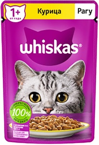 Корм Вискас для кошек курица рагу 75г