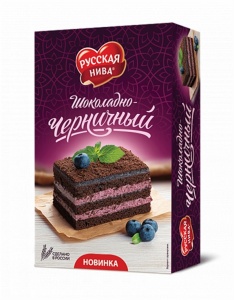 Торт Русская Нива шоколадно-черничный 340г