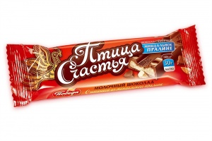 Шоколад Победа Птица счастья молочный с начинкой 30г