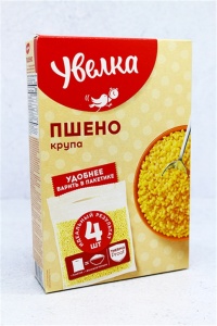 Крупа пшено Увелка шлифованное варочные пакеты 4x80г