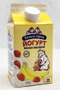 Йогурт питьевой Белый Город банан/малина 500мл