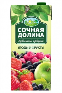 Напиток Сочная Долина сокосодержащий ягоды и фрукты 0,95л
