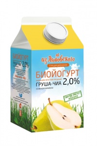 Биойогурт Бифилайф Из Любовского груша чиа карамель 2% 450г
