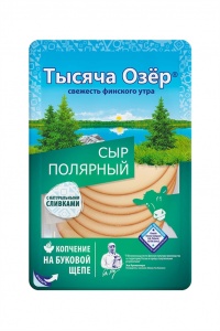 Сыр Тысяча Озер плавленый колбасный копченый Полярный 40% 120г