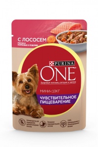 Корм Пурина Ван для мини собак лосось рис морковь 85г