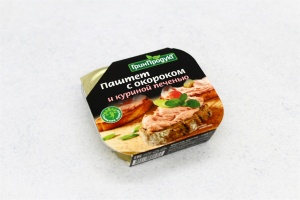 Паштет Гринпродукт с окороком и куриной печенью 100г