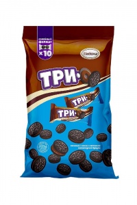 Печенье Акконд Трио какао с начинкой шоколадный брауни 460г