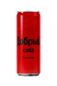 Напиток Добрый Кола без сахара газированный ж/б 0,33л