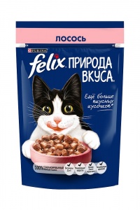 Корм Феликс д/кошек Природа Вкуса Лосось 75г