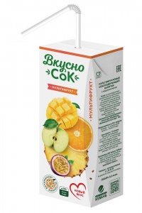 Напиток ВкусноСок сокосодержащий Мультифрукт 0,2л