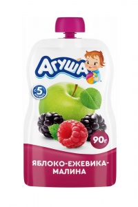 ДП Пюре Агуша Яблоко/Ежевика/Малина 90г