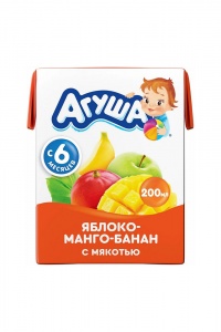 ДП Сок Агуша Яблоко/Манго/Банан 0,2л