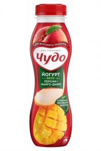Йогурт Чудо питьевой персик/манго/дыня 260г
