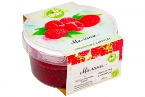 Малина ФЭГ протертая с сахаром 200г