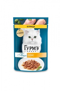 Корм Гурмэ для кошек соус курица 75г