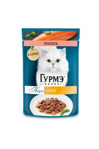 Корм Гурмэ для кошек соус лосось 75г