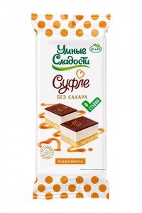 Пирожное Суфле со вкусом карамели в глазури со стевией 90г