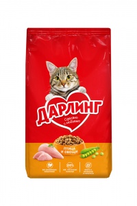 Корм Дарлинг для кошек птица и овощи 760г
