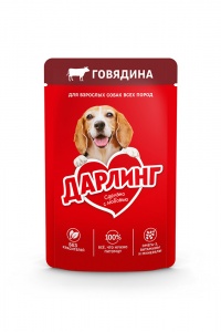 Корм Дарлинг для собак говядина в подливе 75г