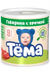 ДП Пюре Тема говядина греча 90г