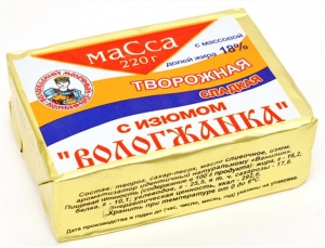Творожная масса Вологжанка ВМК 18% 220г
