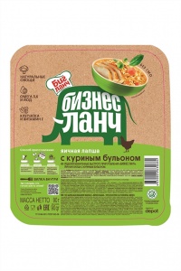 Лапша Бизнес Ланч яичная с куриным бульоном 90г.