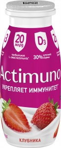 Продукт к/мол Актимуно клубника 95г