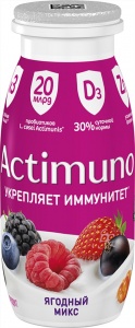 Продукт к/мол Актимуно ягодный микс 95г