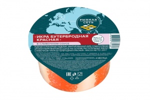 Икра Рыбная сеть бутербродная красная сливочный соус 200г