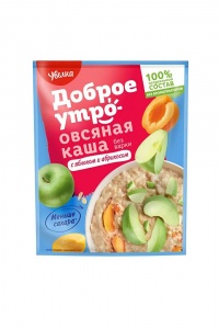 Каша Увелка овсяная яблоко с абрикосом 35г.