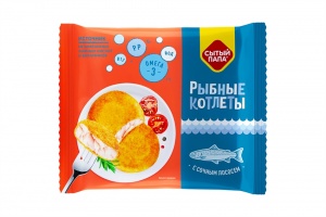 Котлеты Сытый Папа рыбные с сочным лососем 300г