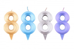 Свеча Хамелеон Грань цифра 8 микс