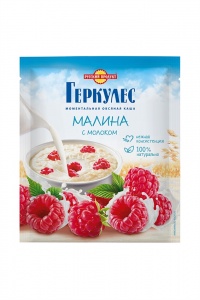 Каша овсяная Геркулес малина с молоком 35г