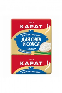 Сыр плавленый Карат Для супа и соуса с луком 45% 90г