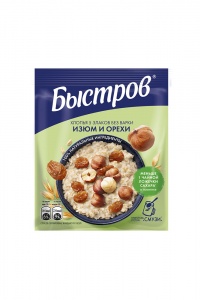 Каша овсяная Быстров Хлопья 5 Злаков изюм и орех 40г