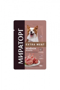 Корм Мираторг для собак ягненок в соусе 85г