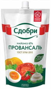 Майонез Сдобри Провансаль 67% 350г