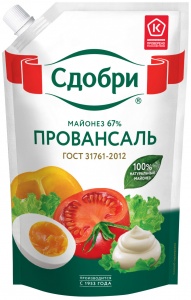 Майонез Сдобри Провансаль 67% 630г