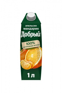 Напиток сокосодержащий Добрый апельсин с мандарином 1л