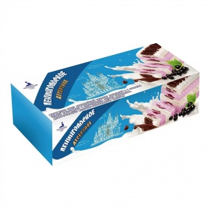 Мороженое Рулет  Ленинградское пломбир/черная смородина 400г