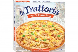 Пицца Траттория гавайская с курицей и ананасами 335г