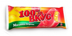 Десерт Айсберри малина/персик эскимо 70г