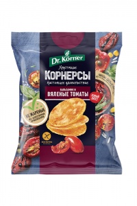 Чипсы Д Кернер цельнозерновые   кукурузно-рисовые  с вялеными томатами и бальзамиком 50г