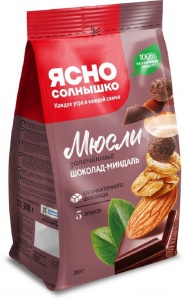 Мюсли Ясно солнышко запечённые Шоколад-миндаль 300г