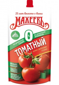 Кетчуп Махеев томатный без сахара и крахмала д/п 300г