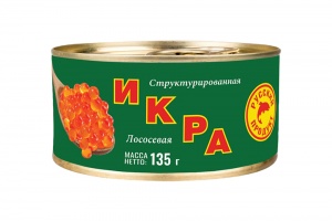 Икра лососевая структурированная ж/б 135г